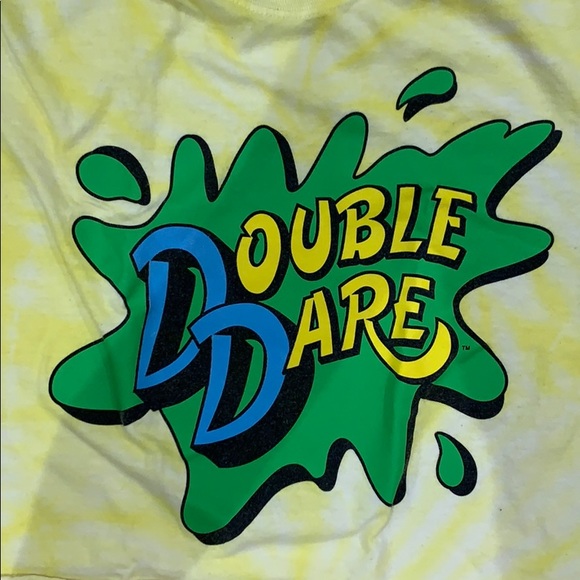 Cropped Yellow TieDye "Double Dare" Nickelodeon T- - Picture 3 of 3